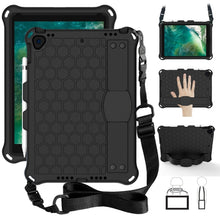 Load image into Gallery viewer, Honeycomb Design EVA + PC Four Corner Anti Falling Flat Protective Shell With Straps, For iPad Air/Air2/Pro9.7, For iPad 10.2, For    iPad Pro 10.5, For iPad  Air 2019 10.5