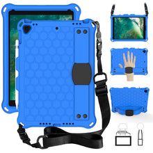 Load image into Gallery viewer, Honeycomb Design EVA + PC Four Corner Anti Falling Flat Protective Shell With Straps, For iPad Air/Air2/Pro9.7, For iPad 10.2, For    iPad Pro 10.5, For iPad  Air 2019 10.5