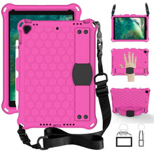 Load image into Gallery viewer, Honeycomb Design EVA + PC Four Corner Anti Falling Flat Protective Shell With Straps, For iPad Air/Air2/Pro9.7, For iPad 10.2, For    iPad Pro 10.5, For iPad  Air 2019 10.5