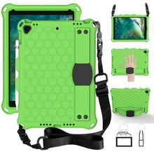 Load image into Gallery viewer, Honeycomb Design EVA + PC Four Corner Anti Falling Flat Protective Shell With Straps, For iPad Air/Air2/Pro9.7, For iPad 10.2, For    iPad Pro 10.5, For iPad  Air 2019 10.5