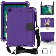 Load image into Gallery viewer, Honeycomb Design EVA + PC Four Corner Anti Falling Flat Protective Shell With Straps, For iPad Air/Air2/Pro9.7, For iPad 10.2, For    iPad Pro 10.5, For iPad  Air 2019 10.5