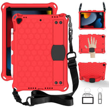 Load image into Gallery viewer, Honeycomb Design EVA + PC Four Corner Anti Falling Flat Protective Shell With Straps, For iPad Air/Air2/Pro9.7, For iPad 10.2, For    iPad Pro 10.5, For iPad  Air 2019 10.5
