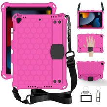 Load image into Gallery viewer, Honeycomb Design EVA + PC Four Corner Anti Falling Flat Protective Shell With Straps, For iPad Air/Air2/Pro9.7, For iPad 10.2, For    iPad Pro 10.5, For iPad  Air 2019 10.5