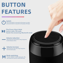 Load image into Gallery viewer, TG113C Column Portable Bluetooth Mini Speaker FM Radio Waterproof Subwoofer Phone Holder Wireless Loundpeakers