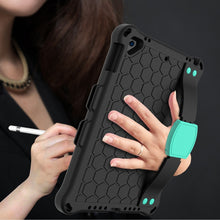 Load image into Gallery viewer, Honeycomb Design EVA + PC Four Corner Anti Falling Flat Protective Shell With Straps, For iPad 9.7 2017/2018