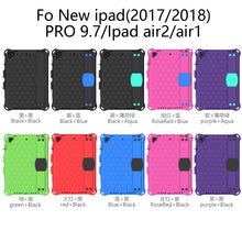 Load image into Gallery viewer, Honeycomb Design EVA + PC Four Corner Anti Falling Flat Protective Shell With Straps, For iPad 9.7 2017/2018