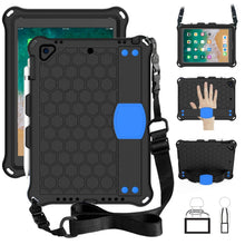 Load image into Gallery viewer, Honeycomb Design EVA + PC Four Corner Anti Falling Flat Protective Shell With Straps, For iPad 9.7 2017/2018