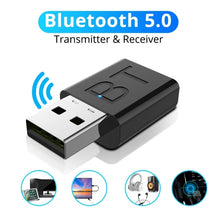 Load image into Gallery viewer, BT005 5.0 USB Bluetooth Receiver Speaker Amplifier AUX Audio I Car Wireless Stereo Bluetooth Stick Adapter