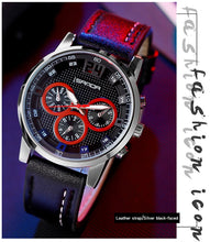 Load image into Gallery viewer, SANDA 5009 Business Fashion Three Eye Six Needle Casual Leather Waterproof Men Quartz Watch