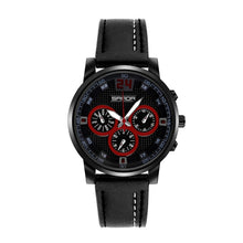 Load image into Gallery viewer, SANDA 5009 Business Fashion Three Eye Six Needle Casual Leather Waterproof Men Quartz Watch