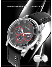 Load image into Gallery viewer, SANDA 5009 Business Fashion Three Eye Six Needle Casual Leather Waterproof Men Quartz Watch