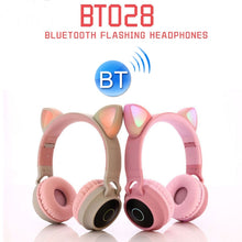 Load image into Gallery viewer, Cute Cat Ear Bluetooth 5.0 Headphones Foldable On-Ear Stereo Wireless Headset Headphone with Mic / LED Light / FM Radio / TF Card, SYA00833501F, SYA00833501A, SYA00833501B, SYA00833501C, SYA00833501D, SYA00833501E