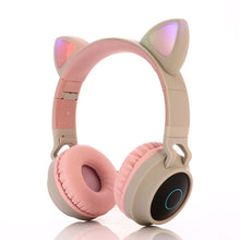 Load image into Gallery viewer, Cute Cat Ear Bluetooth 5.0 Headphones Foldable On-Ear Stereo Wireless Headset Headphone with Mic / LED Light / FM Radio / TF Card, SYA00833501F, SYA00833501A, SYA00833501B, SYA00833501C, SYA00833501D, SYA00833501E