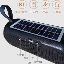 Load image into Gallery viewer, T&amp;G TG182 Portable Column Wireless Stereo Music Box Solar Power waterproof USB AUX FM radio super bass