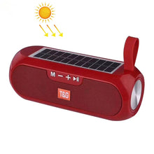 Load image into Gallery viewer, T&amp;G TG182 Portable Column Wireless Stereo Music Box Solar Power waterproof USB AUX FM radio super bass