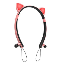 Load image into Gallery viewer, ZW29 Cat Ear Stereo Sound HIFI Fashion Outdoor Portable Sports Wireless  Bluetooth Headset with Mic &amp; LED Light Glowing