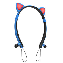 Load image into Gallery viewer, ZW29 Cat Ear Stereo Sound HIFI Fashion Outdoor Portable Sports Wireless  Bluetooth Headset with Mic &amp; LED Light Glowing