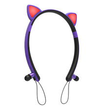 Load image into Gallery viewer, ZW29 Cat Ear Stereo Sound HIFI Fashion Outdoor Portable Sports Wireless  Bluetooth Headset with Mic &amp; LED Light Glowing