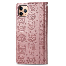 Load image into Gallery viewer, Cute Cat and Dog Embossed Horizontal Flip PU Leather Case with Holder / Card Slot / Wallet / Lanyard, For iPhone 11 Pro Max, For iPhone XS/X, For iPhone XR