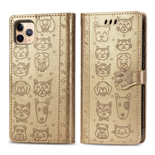 Load image into Gallery viewer, Cute Cat and Dog Embossed Horizontal Flip PU Leather Case with Holder / Card Slot / Wallet / Lanyard, For iPhone 11 Pro Max, For iPhone XS/X, For iPhone XR