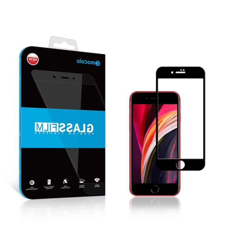 For iPhone SE 2020 mocolo 0.33mm 9H 2.5D Full Glue Tempered Glass Film