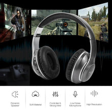 Load image into Gallery viewer, VJ033 Multi-function Upgrade Bluetooth 5.0 Headset Stereo Wireless LED Microphone FM Radio Headset