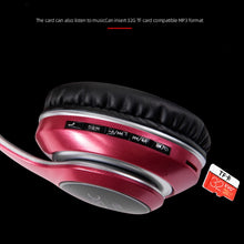 Load image into Gallery viewer, VJ033 Multi-function Upgrade Bluetooth 5.0 Headset Stereo Wireless LED Microphone FM Radio Headset