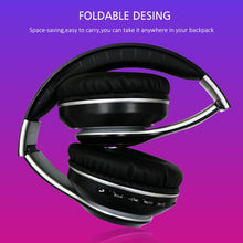Load image into Gallery viewer, VJ033 Multi-function Upgrade Bluetooth 5.0 Headset Stereo Wireless LED Microphone FM Radio Headset
