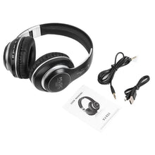 Load image into Gallery viewer, VJ033 Multi-function Upgrade Bluetooth 5.0 Headset Stereo Wireless LED Microphone FM Radio Headset
