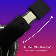 Load image into Gallery viewer, VJ033 Multi-function Upgrade Bluetooth 5.0 Headset Stereo Wireless LED Microphone FM Radio Headset