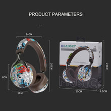 Load image into Gallery viewer, VJ086 Graffiti Headset Wireless Sports Bluetooth Headset Water Transfer Color Print Headset, Support TF, FM