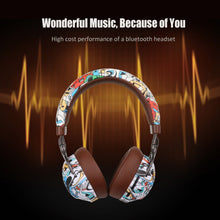 Load image into Gallery viewer, VJ086 Graffiti Headset Wireless Sports Bluetooth Headset Water Transfer Color Print Headset, Support TF, FM