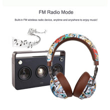Load image into Gallery viewer, VJ086 Graffiti Headset Wireless Sports Bluetooth Headset Water Transfer Color Print Headset, Support TF, FM