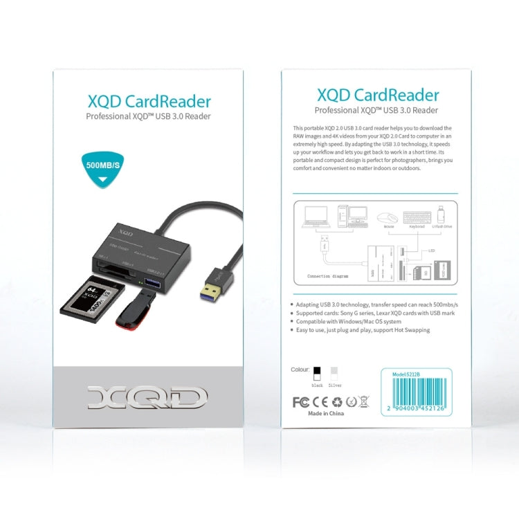 Onten 5212B USB3.0 To XQD + SD Card High-Speed Card Reader, 5212B