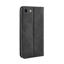Load image into Gallery viewer, For iPhone SE (2020) Magnetic Buckle Retro Crazy Horse Texture Horizontal Flip Leather Case  , with Holder &amp; Card Slots &amp; Photo Frame, For iPhone SE 2022 / SE 2020