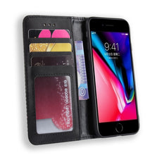 Load image into Gallery viewer, For iPhone SE (2020) Magnetic Buckle Retro Crazy Horse Texture Horizontal Flip Leather Case  , with Holder &amp; Card Slots &amp; Photo Frame, For iPhone SE 2022 / SE 2020