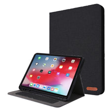 Load image into Gallery viewer, Horizontal Flip TPU + Fabric PU Leather Protective Case with Name Card Clip, For iPad Pro 11(2020)