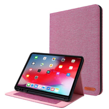 Load image into Gallery viewer, Horizontal Flip TPU + Fabric PU Leather Protective Case with Name Card Clip, For iPad Pro 11(2020)