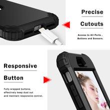 Load image into Gallery viewer, For iPhone SE 2020 Silicone + PC Three-piece Anti-drop Mobile Phone Protection Bback Cover, Black, Red, Blue, Rose Gold, Purple