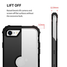 Load image into Gallery viewer, For iPhone SE 2020 Silicone + PC Three-piece Anti-drop Mobile Phone Protection Bback Cover, Black, Red, Blue, Rose Gold, Purple