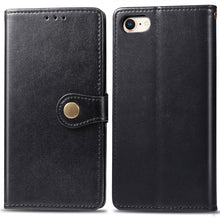 Load image into Gallery viewer, For iPhone SE (2020) Retro Solid Color Leather Buckle Phone Case with Lanyard &amp; Photo Frame &amp; Card Slot &amp; Wallet &amp; Stand Function, Black, Brown, Red, Blue, Green