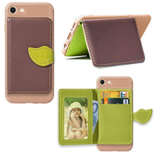 Load image into Gallery viewer, For iPhone SE (2020) Leaf Buckle Litchi Texture Card Holder PU + TPU Case with Card Slot &amp; Wallet &amp; Holder &amp; Photo Frame, Black, Red, Green, Blue, Brown