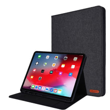Load image into Gallery viewer, Horizontal Flip TPU + Fabric PU Leather Protective Case with Name Card Clip, For iPad Pro 12.9(2020)