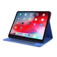 Load image into Gallery viewer, Horizontal Flip TPU + Fabric PU Leather Protective Case with Name Card Clip, For iPad Pro 12.9(2020)