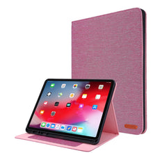 Load image into Gallery viewer, Horizontal Flip TPU + Fabric PU Leather Protective Case with Name Card Clip, For iPad Pro 12.9(2020)