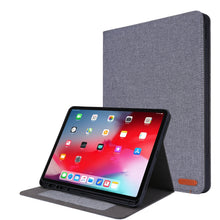 Load image into Gallery viewer, Horizontal Flip TPU + Fabric PU Leather Protective Case with Name Card Clip, For iPad Pro 12.9(2020)