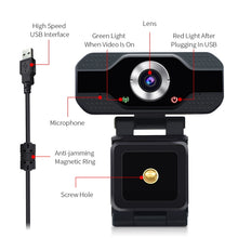 Load image into Gallery viewer, HD 1080P Webcam Built-in Microphone Smart Web Camera USB Streaming Beauty Live Camera for Computer Android TV