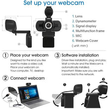 Load image into Gallery viewer, Full HD 1080P Web Camera With Noise Cancellation Microphone Skype Streaming Live Camera for Computer Android TV