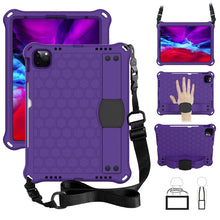 Load image into Gallery viewer, Honeycomb Design EVA + PC Four Corner Anti Falling Flat Protective Shell With Straps, For iPad Pro 11 2020