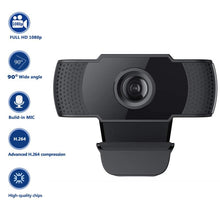 Load image into Gallery viewer, HD 1080P Megapixels USB Webcam Camera CMOS Sensor with MIC for Computer PC Laptops